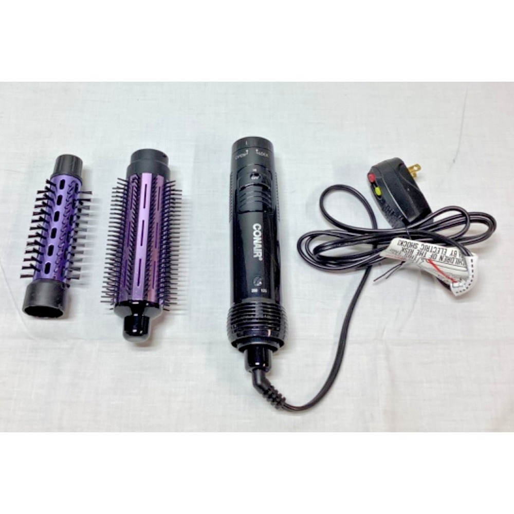 Conair 2-in-1 Hot Air Curling Combo, Includes 1.5-inch Curl Brush and 1-inch